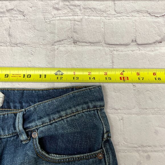 Free People Women Distressed Ankle Jeans Size 25 Blue Denim B363 -30 - Picture 4 of 16